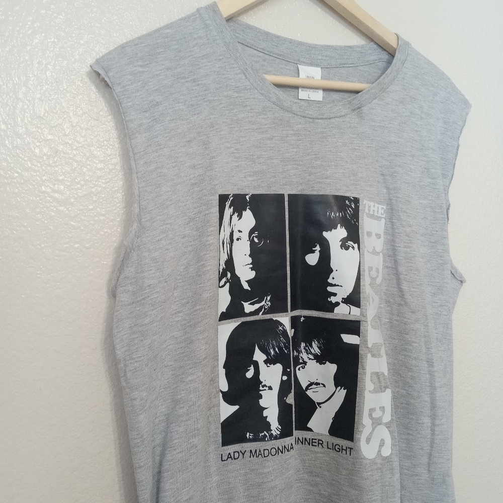 The Beatles Muscle Graphic Unisex Tank Top Rock Band Tee - Picture 2 of 5